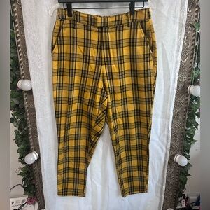Hot Topic Yellow Plaid Pants M